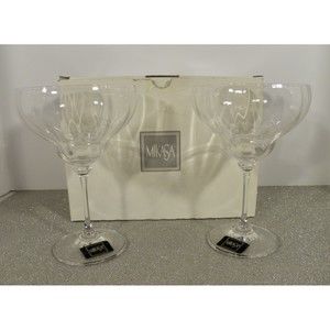 Mikasa STEPHANIE Margarita Glass Goblet (s) LOT OF 2 Crystal